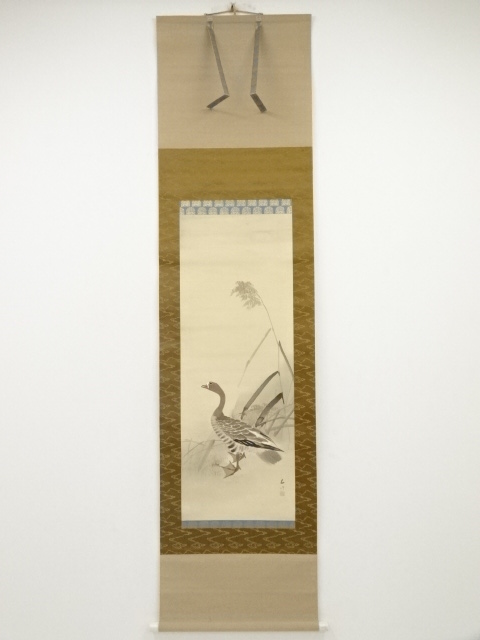 JAPANESE HANGING SCROLL / HAND PAINTED / GOOSE